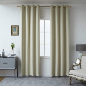 Beauty Home Κουρτίνα Blackout σκίασης με 8 κρίκους Ideal Art 8400 140x270 Μπεζ