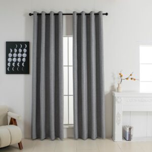 Beauty Home Κουρτίνα Full Blackout σκίασης με 8 κρίκους Elite Art 8392 Grey-Νο7 140x270 Σκούρο Γκρι