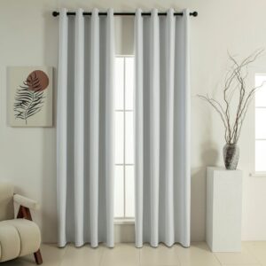 Beauty Home Κουρτίνα Full Blackout σκίασης με 8 κρίκους Soft Art 8391 Ice-Ecru 140x270 Πάγου