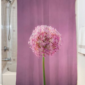 Beauty Home Κουρτίνα μπάνιου με κρίκους Smooth Art 3065 190x180 Μωβ