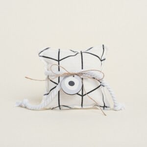 Beauty Home ΜΑΞΙΛΑΡΑΚΙ 10 x 10 cm ΓΕΩΜΕΤΡΙΚΟΙ ΡΟΜΒΟΙ ΛΕΥΚΟ-ΜΑΥΡΟ