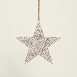 Beauty Home ΜΕΤΑΛΛΙΚΟ ΑΣΤΕΡΙ ΛΕΥΚΟ / ΧΡΥΣΟ 31 cm