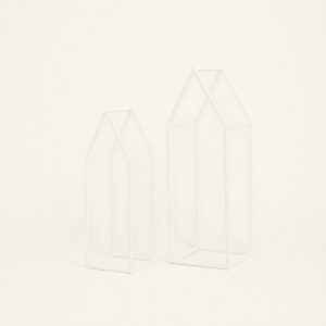 Beauty Home ΜΕΤΑΛΛΙΚΟ ΣΠΙΤΙ ΣΕΤ 2 ΤΜΧ ΛΕΥΚΟ 36 – 45 CM