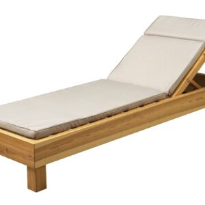 Beauty Home Μαξιλάρι ξαπλώστρας Restia με ντυμένο κορδόνι Μπεζ 198x58x5,5