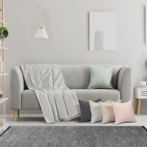 Beauty Home Ριχτάρια σετ 3τμχ Art 8586 (180x170 + 180x250 + 180x300) Γκρι