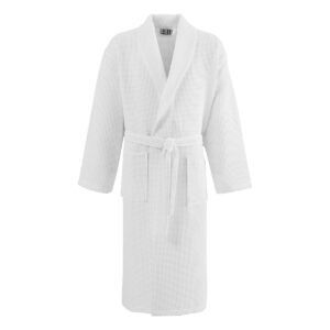 Beauty Home Μπουρνούζι Support πικέ με γιακά  50%Cot-50%Pol 210gsm Λευκό