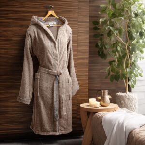 Beauty Home Μπουρνούζι με κουκούλα Art 3422 Μπεζ