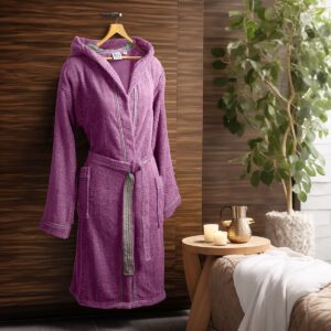 Beauty Home Μπουρνούζι με κουκούλα Art 3429 Μωβ