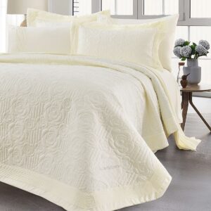 Beauty Home Σετ κουβερλί υπέρδιπλο Eros Art 12501 230x250 Εκρού