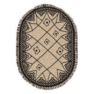 Beauty Home Οβάλ 100x150 ψάθα με κρόσια Sol Art 9757 Μπεζ
