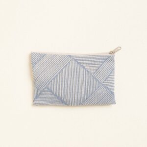 Beauty Home ΠΟΡΤΟΦΟΛΑΚΙ 9 x 16 cm ΔΙΑΓΩΝΙΕΣ ΓΡΑΜΜΕΣ ΜΠΛΕ