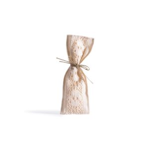 Beauty Home ΠΟΥΓΚΙ ΜΕ ΔΑΝΤΕΛΑ 6 x 19 cm ΕΚΡΟΥ-ΕΚΡΟΥ