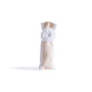 Beauty Home ΠΟΥΓΚΙ ΜΕ ΔΑΝΤΕΛΑ 6 x 19 cm ΛΕΥΚΟ / ΕΚΡΟΥ