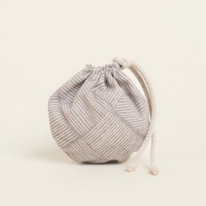 Beauty Home ΠΟΥΓΚΙ ΟΒΑΛ ΜΕ ΚΟΡΔΟΝΙ 13 x 14 cm ΔΙΑΓΩΝΙΕΣ ΓΡΑΜΜΕΣ ΜΠΕΖ