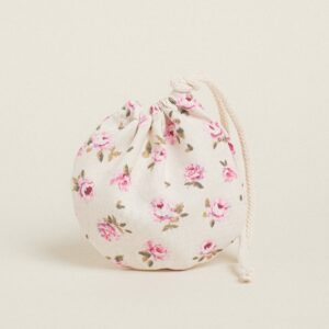 Beauty Home ΠΟΥΓΚΙ ΟΒΑΛ ΜΕ ΚΟΡΔΟΝΙ 13 x 14 cm ΜΙΝΙ ΦΛΟΡΑΛ ΕΚΡΟΥ