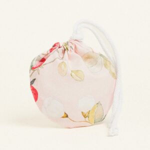 Beauty Home ΠΟΥΓΚΙ ΟΒΑΛ ΜΕ ΚΟΡΔΟΝΙ 13 x 14 cm ΠΟΠΛΙΝΑ ΦΡΑΟΥΛΕΣ ΚΑΙ ΑΝΘΗ