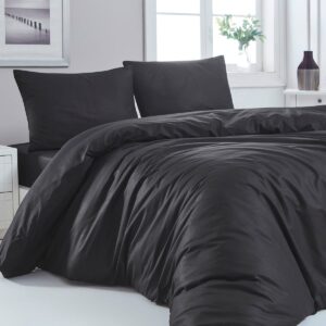 Beauty Home Παπλωματοθήκη μονή μονόχρωμη Art 1999 170x250 Μαύρο