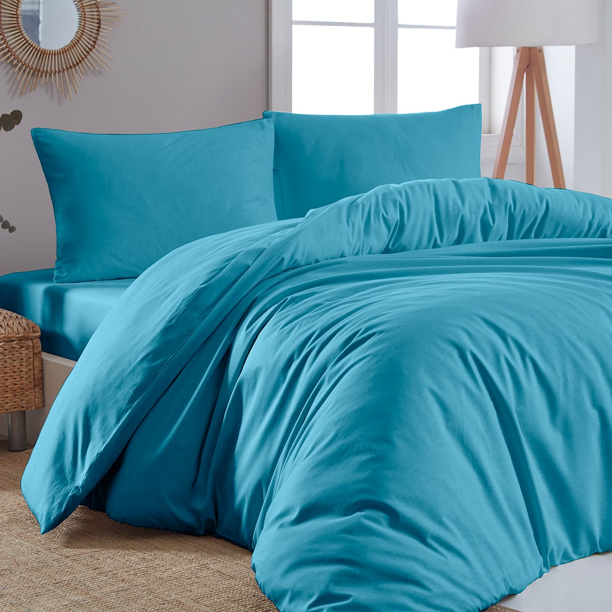 Beauty Home Παπλωματοθήκη μονή μονόχρωμη Art 1999 170x250 Πετρόλ Beauty Home Παπλωματοθήκη μονή μονόχρωμη Art 1999 170x250 Πετρόλ