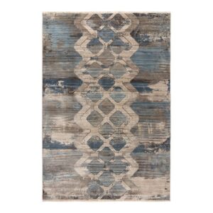 Beauty Home Πατάκι Bliss Art 9627 67x220 Μπεζ,Μόκα,Μπλε