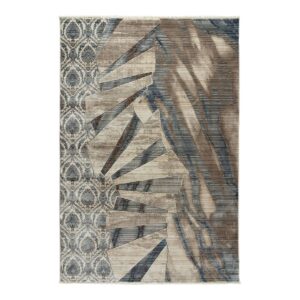 Beauty Home Πατάκι Bliss Art 9628 67x220 Μπεζ,Μόκα,Μπλε