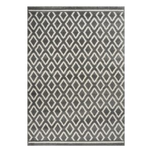 Beauty Home Πατάκι Vibe Art 9576 67x150 Grey White Γκρι Λευκό