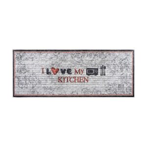 Beauty Home Πατάκι κουζίνας 9015 60x160 Γκρι,Κόκκινο