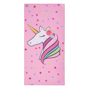 Beauty Home Πετσέτα θαλάσσης διπλής όψης παιδική Microfiber Αrt 2266 Ροζ