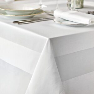 Beauty Home Τραπεζομάντηλο επαγγελματικό Satin Band Art Ε8018 105x105 Λευκό