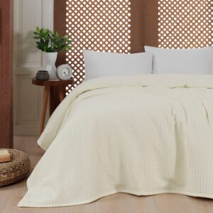Beauty Home Πικέ υπέρδιπλη waffle Art 1990 Cream 230x240 Εκρού