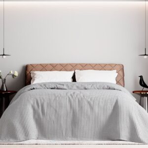 Beauty Home Πικέ υπέρδιπλη waffle Art 1990 Silver 230x240 Γκρι