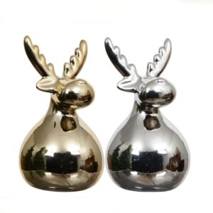 Beauty Home Πορσελάνινο Διακοσμητικό Τάρανδος 5.5 x 5.6 x 9.6 cm