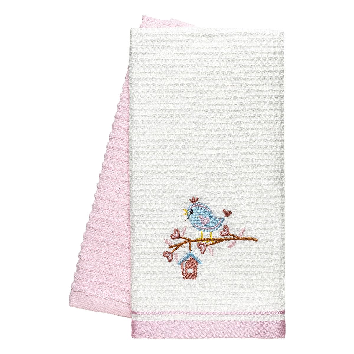 Beauty Home Ποτηρόπανα σετ 2τμχ Bird Art 8821 40x60 Ροζ Beauty Home Ποτηρόπανα σετ 2τμχ Bird Art 8821 40x60 Ροζ