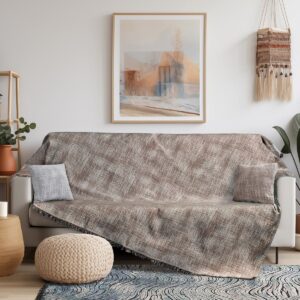 Beauty Home Σετ ριχτάρι 3τμχ Art 8712 (180x170+180x240+180x290) Μόκα