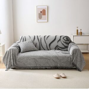 Beauty Home Ριχτάρια σετ 3τμχ Art 8612 (180x160 + 180x250 + 180x300) Γκρι