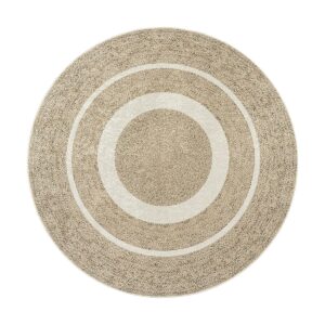Beauty Home Ροτόντα 150x150 Jute Art 9130 Μπεζ,Λευκό