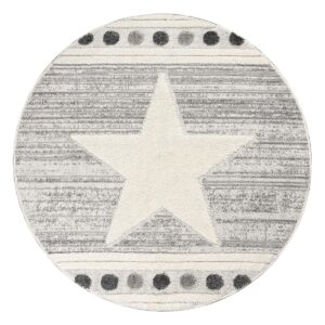 Beauty Home Ροτόντα Loop 133x133 Art 9559 Grey White Γκρι Λευκό