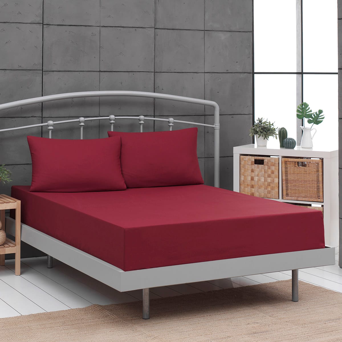 Beauty Home Σεντόνι μονό μονόχρωμο με λάστιχο Art 1999 110x200+30 Μπορντό Beauty Home Σεντόνι μονό μονόχρωμο με λάστιχο Art 1999 110x200+30 Μπορντό