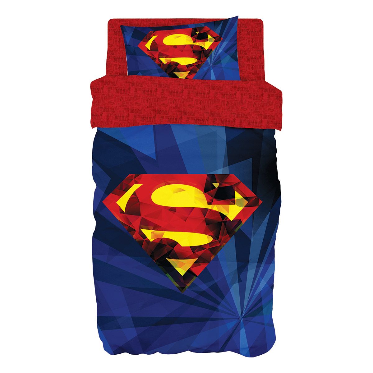 Beauty Home Σετ σεντόνια μονά Art 6187 Superman 165x250 Μπλε Beauty Home Σετ σεντόνια μονά Art 6187 Superman 165x250 Μπλε