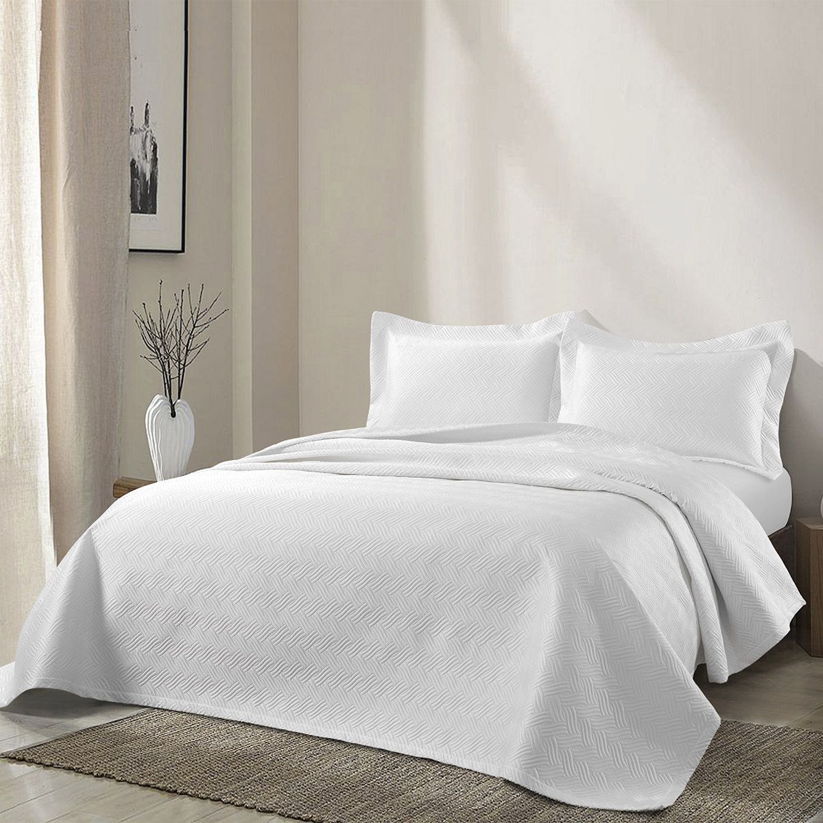 Beauty Home Σετ κουβερλί υπέρδιπλο Aeva Art 12323 230x250 Λευκό Beauty Home Σετ κουβερλί υπέρδιπλο Aeva Art 12323 230x250 Λευκό