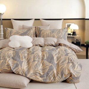 Beauty Home Σετ κουβερλί υπέρδιπλο Art 12607 Andre 220x240 Γκρι,Κίτρινο