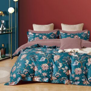 Beauty Home Σετ παπλωματοθήκη υπέρδιπλη Art 12613 Louis 230x250 Πετρόλ