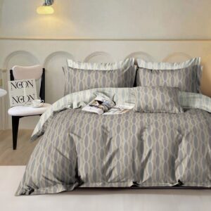 Beauty Home Σετ παπλωματοθήκη υπέρδιπλη Art 12614 Byrd 230x250 Γκρι,Μπεζ