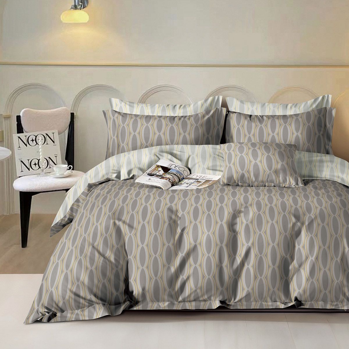 Beauty Home Σετ παπλωματοθήκη υπέρδιπλη Art 12614 Byrd 230x250 Γκρι,Μπεζ Beauty Home Σετ παπλωματοθήκη υπέρδιπλη Art 12614 Byrd 230x250 Γκρι,Μπεζ