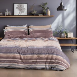 Beauty Home Σετ σεντόνια φανελένια King Size Dali Art 12332 270x260 Μπεζ