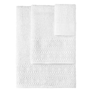 Beauty Home Σετ πετσέτες 3τμχ με δαντέλα Art 3441 (30x50+50x90+70x140) Λευκό