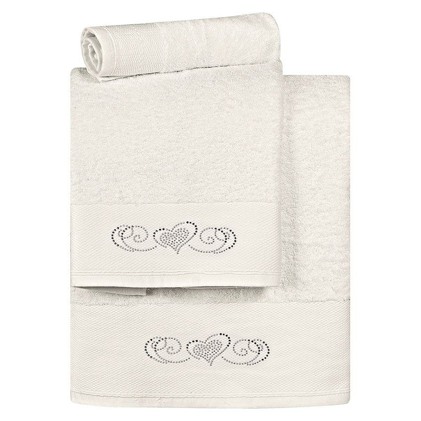 Beauty Home Σετ πετσέτες Art 3174 Σετ 3τμχ Εκρού Beauty Home Σετ πετσέτες Art 3174 Σετ 3τμχ Εκρού