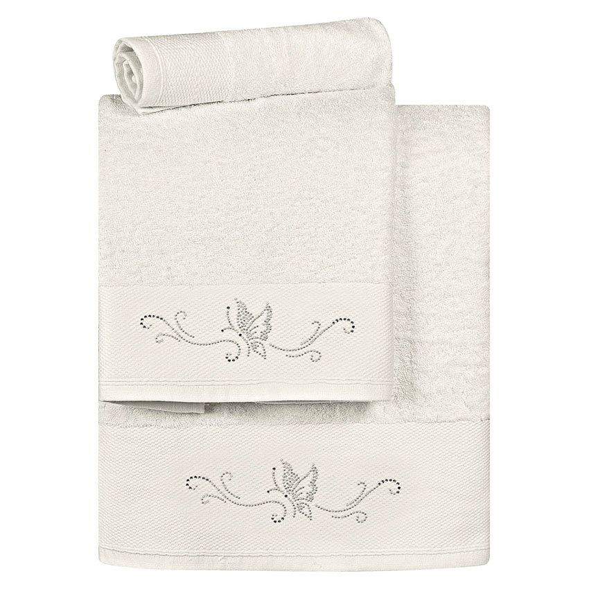 Beauty Home Σετ πετσέτες Art 3176 Σετ 3τμχ Εκρού Beauty Home Σετ πετσέτες Art 3176 Σετ 3τμχ Εκρού