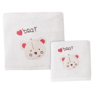 Beauty Home Σετ πετσέτες Pure thoughts  Art 5104  Σετ 2τμχ Λευκό,Ροζ