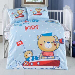 Beauty Home Σετ σεντόνια βρεφικά Art 5605 100x150 Γαλάζιο