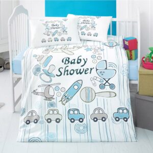 Beauty Home Σετ σεντόνια βρεφικά Art 5607 100x150 Γαλάζιο